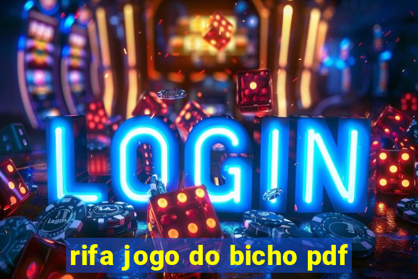 rifa jogo do bicho pdf